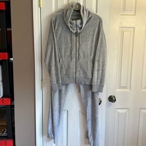 Michael Kors velour track/jogging suit. XL Heather grey
